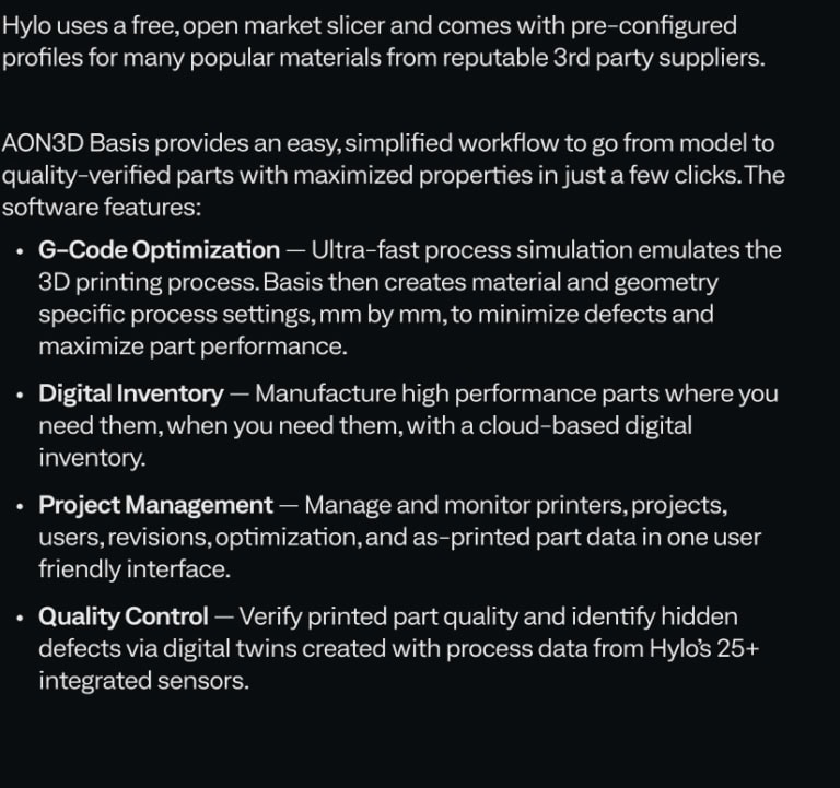 Hyoco Software Hylo™ Large, High Temperature 3D Printer | Print PEEK & ULTEM™